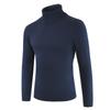 22 Outono e Inverno Comércio Exterior Malha Leve Cor Sólida Slim Fit Suéter Masculino Simples Versátil Top Jovem Quente Gola Alta Suéter de Tricô