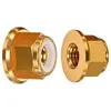 Tuerca de Bloqueo Externo Hexagonal con Brida de Aleación de Aluminio Dorado, Tapa de Tornillo Engrosada Antiaflojamiento M2M2.5M3M4M5M6M8