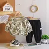 Sudadera Camuflada Nueva de Otoño 2026 para Niños, Conjunto de Estampado de Moda, Atuendo Trendy de Dos Piezas para Niños