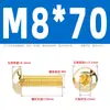 Tornillos de Cabeza Semiredonda Hexagonal de Latón Din7380 Tornillos de Cabeza Redonda tipo Copa Champiñón de Cobre M3M4M5M6M8M10