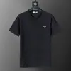 Camiseta de manga curta de alta qualidade, transfronteiriça, corretamente etiquetada, nova, da moda, para o verão, solta, jacquard, comércio exterior europeu e americano