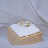 Corea del Sur Dongdaemun lujo ligero exquisito micro incrustado circonita amor estrella de cinco puntas sentido de diseño femenino anillo abierto anillo simple