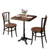 Juego de Mesa y Sillas de Madera Maciza Estilo Western Americano, Mesa y Sillas de Comedor de Cafetería Vintage, Mesa y Sillas para Restaurante de Postres y Té con Leche