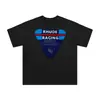 Marca de Nicho de Moda Rhude Verano Nueva Bandera de Corona Streetwear Retro Holgada Camiseta de Cuello Redondo de Manga Corta para Hombres y Mujeres