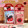 Set de papelería Creativo Gato Negro Manzana, Combo de Cuaderno de Espiral de Alto Valor y Bolígrafo Retráctil, Regalo de Recompensa para Estudiantes al por Mayor