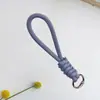 Cordón Trenzado Creativo Corto para Teléfono Móvil con Bloques de Color y Nudo, Correa Anti-Pérdida Desmontable para Funda de Teléfono Móvil, Llavero 13cm