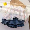 Ropa de Protección Solar de Verano para Niñas Estilo Coreano Dulce Linda Ligera Ropa para la Piel Ropa de Verano para Niños Nueva Ola Ropa con Puntos Protección Solar Moderna