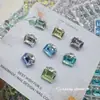 Decoraciones Súper Brillantes de Cristal K9 tipo Caramelo de Roca para Uñas con Sin Base, Pedrería Apilada, Pedrería Rectangular Colorida Deslumbrante para Uñas