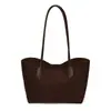 Bolso de gamuza para mujer 2026 nuevo de moda otoño vintage Maillard bolsa de mano para la ciudad gran capacidad bolso de hombro