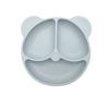 Prato de Jantar de Silicone Babador Tigela de Silicone Colher Urso Bebê Crianças Talheres Prato de Jantar conjunto Tigela Suplementada com Alimentos Suprimentos Maternos e Infantis