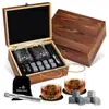 Whisky Transfronterizo Vino de Hielo Piedra Caja de Madera Juego de Vasos de Agua Copa de Vino Caja de Regalo Juego de Vasos de Whisky Caja de Madera