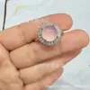 Pulsera de Calcedonia Rosa Tipo Hielo, Pulsera de Ágata, Estilo de Celebridad de Internet de Moda Tendencia, Colgante Simple de Diosa, Anillo, Venta al por Mayor de Regalos