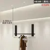 Estante de Exhibición para Tienda de Ropa Colgante de Techo Perchero de Pared de Hierro Negro Simple Estante de Exhibición para Ropa de Hombre y Mujer