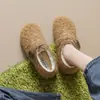 Chica Waiwai 2852-11 Zapatos de Peluche tipo Birkenstock para Mujer Invierno Suela Gruesa Aumento Interno Slip-On Zapatos Cálidos de Piel