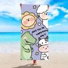 Toalla de playa de microfibra con estampado digital de dibujos animados para niños, ideal para nadar en la playa, gran oferta transfronteriza