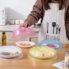 Tapa de conservación de plástico de grado alimenticio, tapa redonda a prueba de salpicaduras para calentar en microondas, tapa para recipiente de sobras de refrigerador, tapa de comida a prueba de polvo para el hogar
