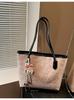 Bolso Tote Grande de Colorido Estilo Casual Caliente Transfronterizo para Estudiantes Bolso de Hombro con Relieve Lindo Combinable para Clase Mujeres