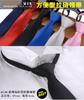 Envío Gratis Versión Estrecha Moda Casual Estilo Coreano Versión Estrecha Fácil de Tirar Cremallera Perezosa Corbata para Hombre Vestir Negocio Negro de Moda