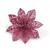 Flor de Natal de 15cm Cebola de Natal Rosa com Flor Recortada Enfeites de Guirlanda de Árvore Pingente Decoração