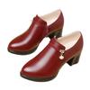 Zapatos de cuero para mujer de suela blanda negra zapatos individuales 2023 Nuevo tacón medio cómodos estilo coreano fáciles de combinar zapatos de otoño de tacón grueso para mujer