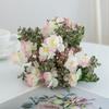Simulação transfronteiriça de peônia, flor de rosa, crisântemo, simulação de flor, decoração para casa, casamento, hotel, flores falsas, atacado