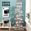 Soporte para Flores para Uso en Interiores del Hogar, Estante de Almacenamiento con Ruedas de Pie para Balcón, Estante Colgante Multicapa de Hierro Forjado para Macetas de Sala de Estar, Soporte para Flores para Plantas Verdes