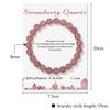 Amazon Explosions Pulsera de Cuentas Correa de Anillo Único 8mm Amatista Ágata Pulsera de Regalo Pulsera de Cristal Rosa para Damas