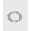 DP01 Estilo Coreano Ins Minimalista Cuerda para Pisadas Cuentas de Transferencia Cuentas Hechas a Mano Anillo de Plata de Ley S990 Anillo para Mujer
