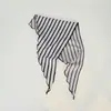 Novo Estilo Artístico de Primavera e Verão Cachecol Triângulo de Algodão Puro Xale Listrado Retrô com Bolinhas Lenço de Cabeça Fashion Versátil Faixa de Cabelo