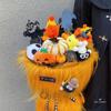 Calabaza de Halloween, cerdas pequeñas, gafas de peluche, bola de pelo, muñeca, decoración navideña, ramo, cesta de flores, colgante, venta al por mayor