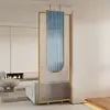 Nueva Mampara de Cristal Estilo Chino para Entrada de Sala de Estar, Celosía Hueca para Sala de Estar y Reja Metálica de Hotel