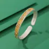 Prata Pura 9999 Novo Estilo Chinês Girassol Margarida Sutra do Coração Pulseira Aberta em Prata Esterlina Banhada a Ouro Sutra do Coração