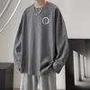 Sudadera con estampado para hombre, estilo Hong Kong, holgada, a la moda, combinable, de manga larga, estilo hip hop, marca de moda, otoño 2021