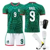 2526 Copa Mundial México Camiseta de Local No. 14 Chícharo Pequeño No. 9 Uniforme de Selección Nacional de Raúl Uniforme de Fútbol de Manga Corta