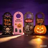 Letrero de Puerta de Madera Plana Impreso con Calabaza Decoración Creativa Colgante de Pared Decoración Festiva Venta al por Mayor desde el Fabricante
