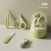 Conjunto Jingqi para Cuidado das Unhas de Bebê Recém-Nascido - Cortador de Unhas de Bebê com Cobertura de Segurança Anti-Pinça para Manicure