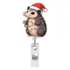 Elefante Gato Pingüino Hema Sombrero de Navidad Acrílico Brillo Tirador Telescópico Tirador Giratorio Pin de Clip