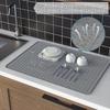 Almofada Protetora de Silicone para Fogão de Indução Almofada de Isolamento Multifuncional para Drenagem Capa para Fogão de Cozinha Doméstica Almofada Protetora Grande de Silicone