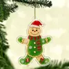 Caja de Regalo de Navidad Acrílico Colgante Plano 2D Árbol de Navidad Adorno de Decoración Festiva Fuente Mayorista