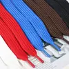 Cordones Planos Anchos de Moda Kurojin de Poliéster de Doble Capa de Color Sólido de 2 cm Adecuados para Zapatos Casuales y Tenis