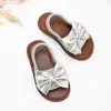 Sandalias Satinadas de Moño Grande para Niñas Suela Suave Antideslizante Talón Elástico Dulce Estilo Princesa Pantuflas para Niños