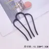 Horquilla con forma de U y cabeza esférica para mujer, accesorio para el cabello con horquilla fija de cuatro dientes, 2024