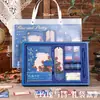 Set de Cuadernos de Poesía Eterna Estilo Chino Caja de Regalo Cuaderno Literario y Artístico Creativo Cuaderno 3D Set de Regalo