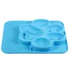 Novo Suprimento Pet Transfronteiriço Prato de Comida Lenta Ventosa Tapete de Lamber Tapete de Farejar Prato Anti-engasgo para Cães Tapete de Silicone para Lamber Pet