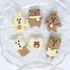 Animales de Dibujos Animados Oso DIY Funda para Teléfono Pasador Cuerda para el Cabello Accesorios de Resina Accesorios de Pegamento en Crema Materiales Venta al por Mayor
