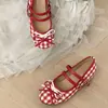 Elegante Retrô 2026 Novo Estilo Doce Francês Sapatos Mary Jane Bolinhas Laço Tira Dupla Fivela Sapatos Femininos de Salto