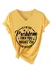Si soy el problema Amazon eBay estación europea cómoda casual camiseta de mujer cuello en V manga corta en stock
