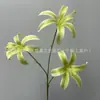 3 Cabezas de Lirios Dorados sin Hojas, Pared de Flores Artificiales para Bodas, Decoración Suave para Arreglos de Piso, Arreglos Florales para Campos Deportivos, Decoraciones de Escaleras y Sets de Fotografía