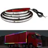 Luz Trasera Nueva Personalizada de Fibra de Carbono para Modificación de Coche, Luz Trasera Universal de Tres Secciones con Intermitente LED Secuencial y Luz de Freno de Posición Alta