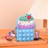Bolsa Exterminadora de Roedores Cono de Huevo Helado de Silicona Billetera para Monedas Bolso Cruzado Juguete Educativo Bolso de Hombro para Teléfono Móvil Presionar